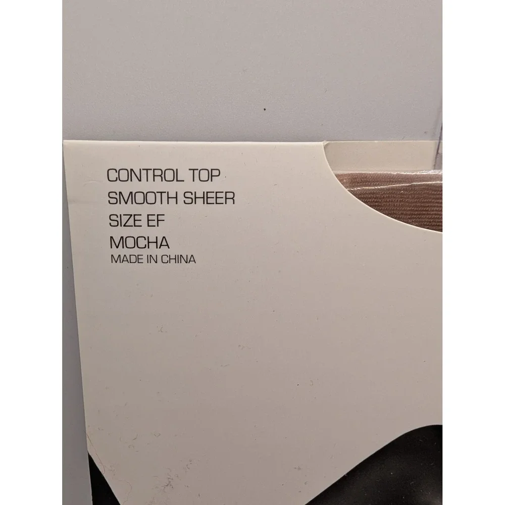 NWTS - ABS Allen Schwartz Perfect Sheer Control‎ Top Pantyhose Size EF Mocha